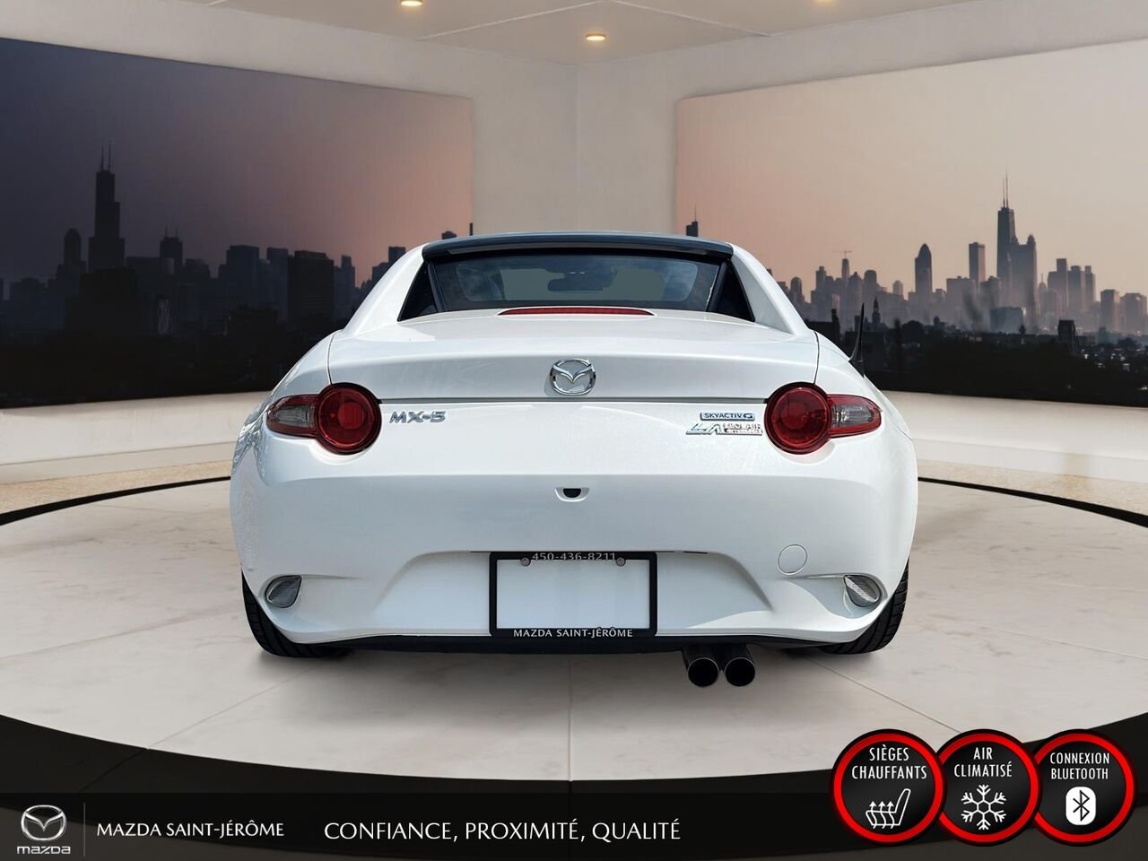 2023 Mazda MX-5 RF GS-P | MAGS NOIR | TOIT ÉLECTRIQUE | AUTOMATIQUE | White Saint-Jérôme - photo #6
