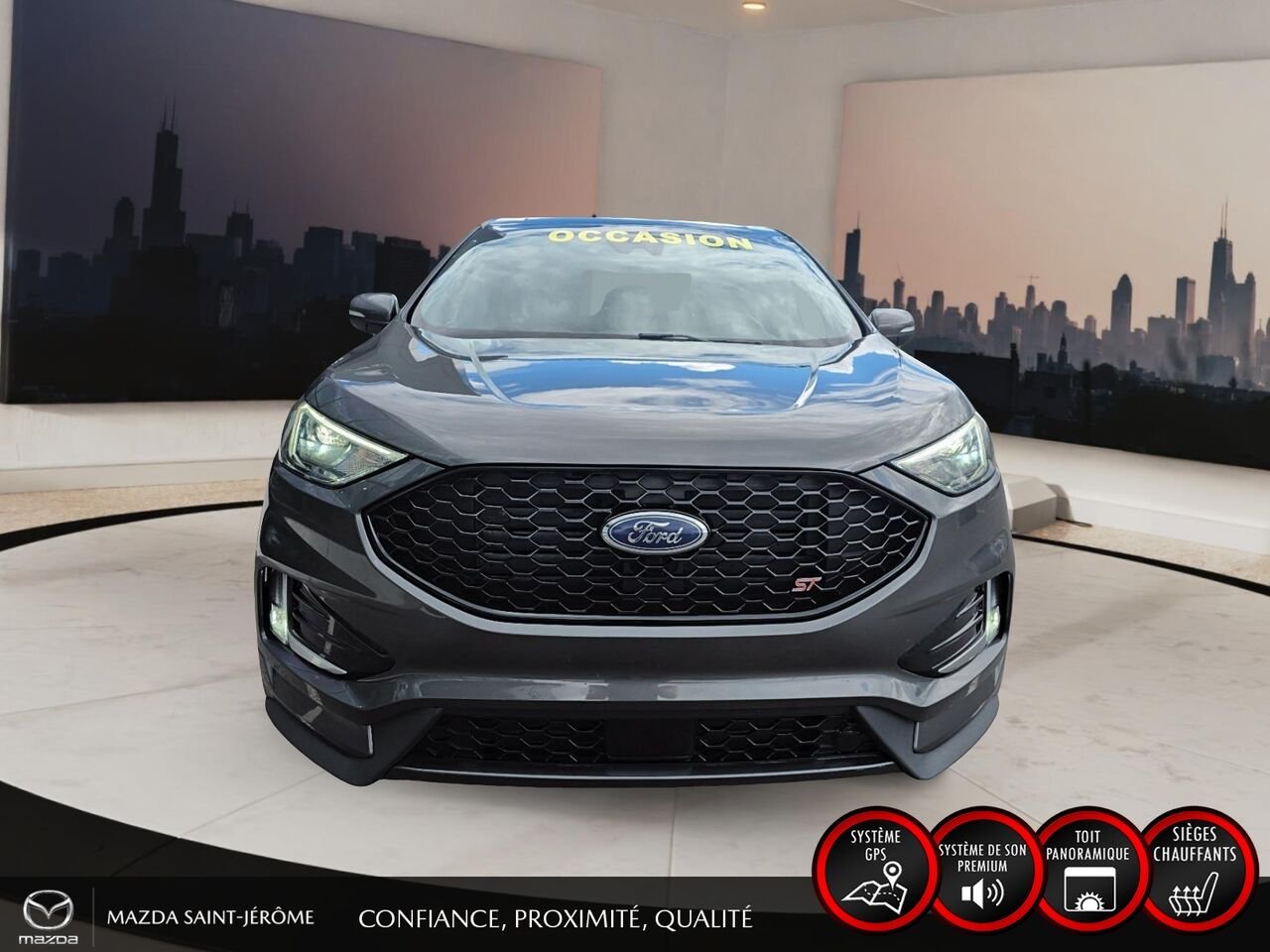 2020 Ford Edge ST | TOIT PANO | AWD | CUIR | Grey Saint-Jérôme - photo #2