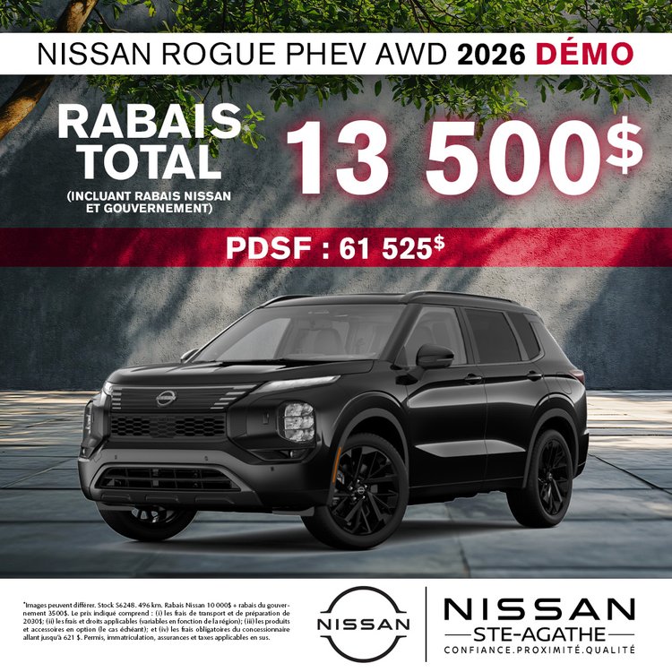 Nissan ste agathe promo aout ROGUE PHEV 2026 FR 1