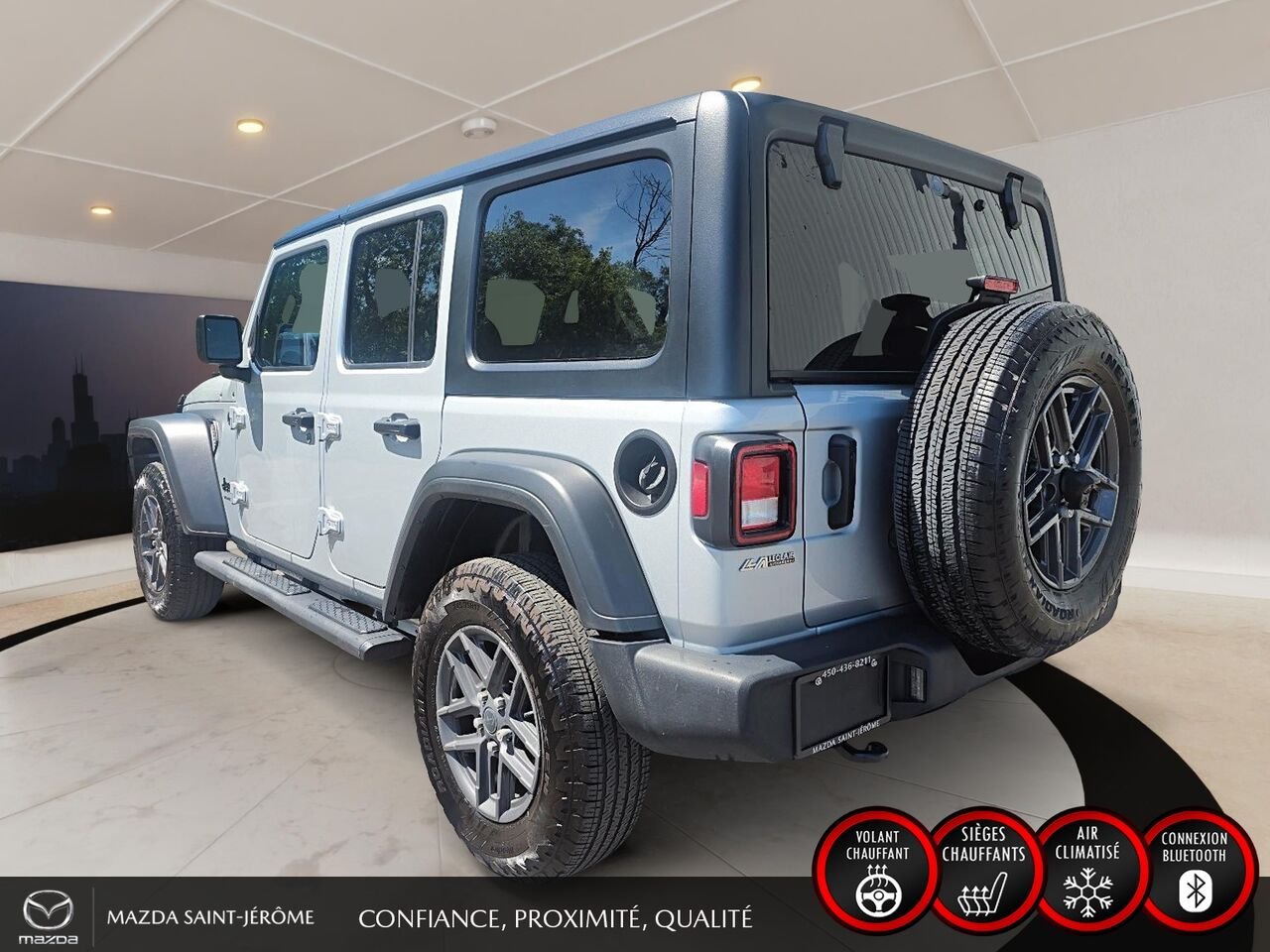 Jeep Wrangler Sport S 4 portes | 2 TOITS | AUTOMATIQUE 2024 Gris Saint-Jérôme - photo #8