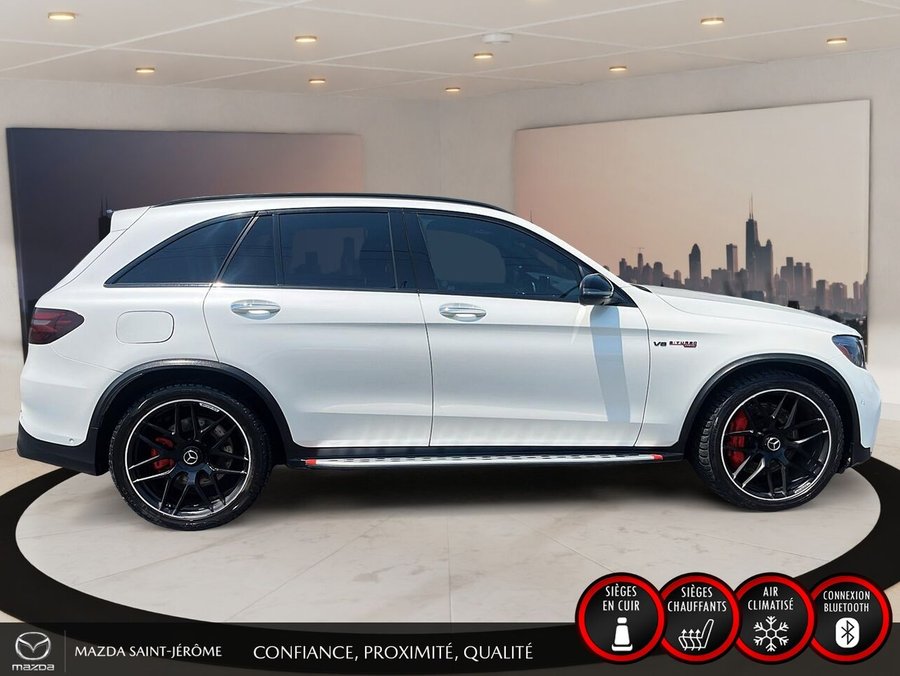 Mercedes-Benz GLC GLC 63 S AMG | CUIR ROUGE | TOIT PANORAMIQUE | 2019 Blanc