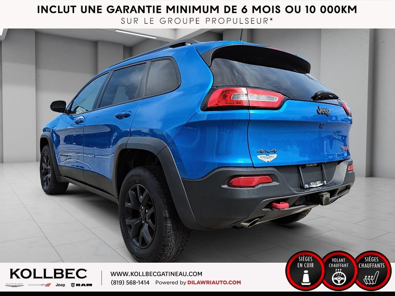 JEEP CHEROKEE Trailhawk 4x4 2018 Bleu Ottawa & Gatineau - photo #16