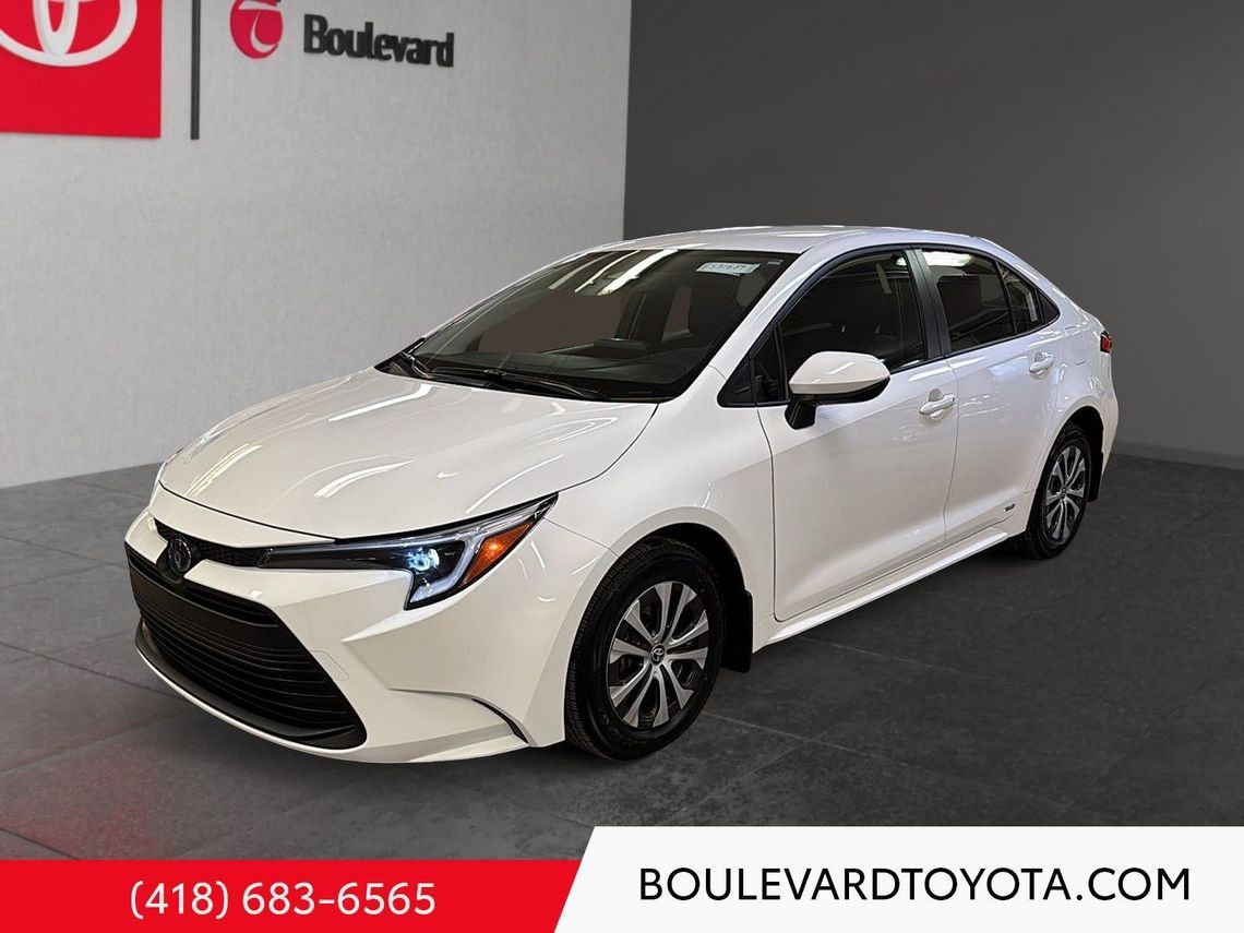 White 2025 Toyota Corolla Hybrid Sedan All-Wheel Drive Continuously Variable Transmission