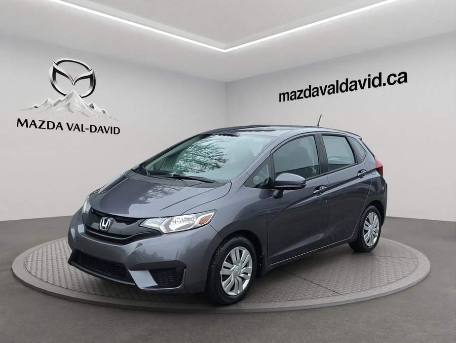 2016 Honda Fit LX à hayon 5 portes CVT, caméra de recul, sièges chauffant, commande audio au volant Grey