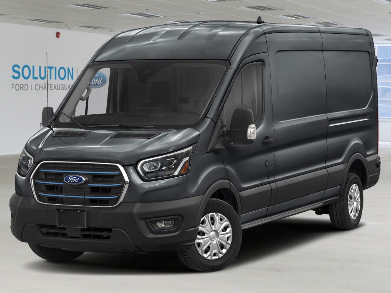 Ford E-Transit fourgonnette utilitaire T-350 PA TOIT MOYEN 148 PO PNBV DE 9 500 LB 2025 Gris carbonisé métallisé Châteauguay - photo #0