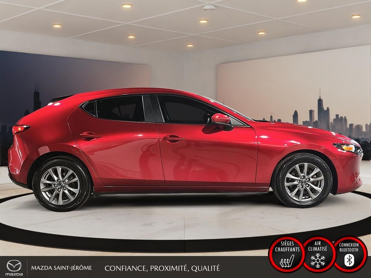 Mazda Mazda3 Sport GS LUXURY | AWD | TOIT OUVRANT | CUIR | 2024 Rouge Saint-Jérôme - photo #4