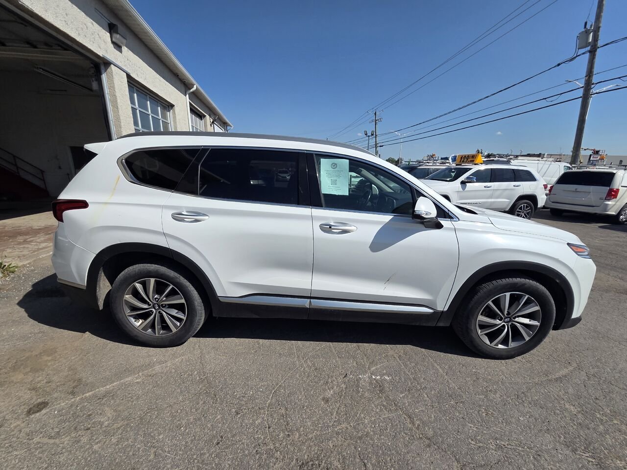 2019 Hyundai Santa Fe White  - photo #6