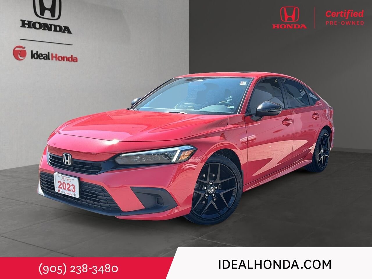 2023 Honda Civic Sedan SPORT CVT Red Mississauga - photo #0