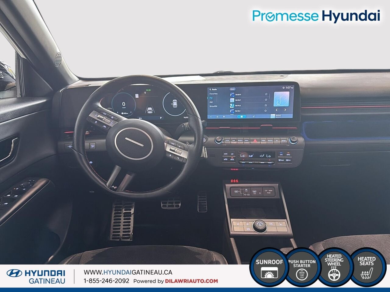 2024 Hyundai Kona 1.6T N Line ***awd , cuir, toit ouvrant, *** White Ottawa & Gatineau - photo #8