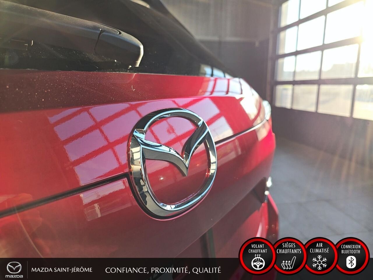 2024 Mazda CX-5 GS | AWD | SIMILICUIR | HAYON ÉLECTRIQUE | VOLANT CHAUFFANT Red Saint-Jérôme - photo #7