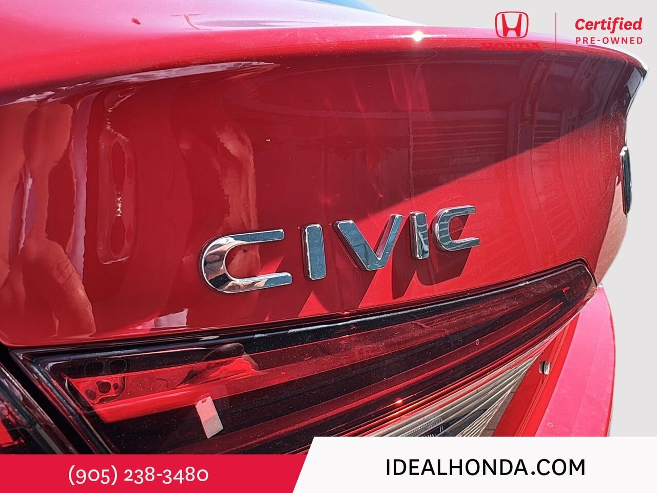 2023 Honda Civic Sedan SPORT CVT Red Mississauga - photo #7