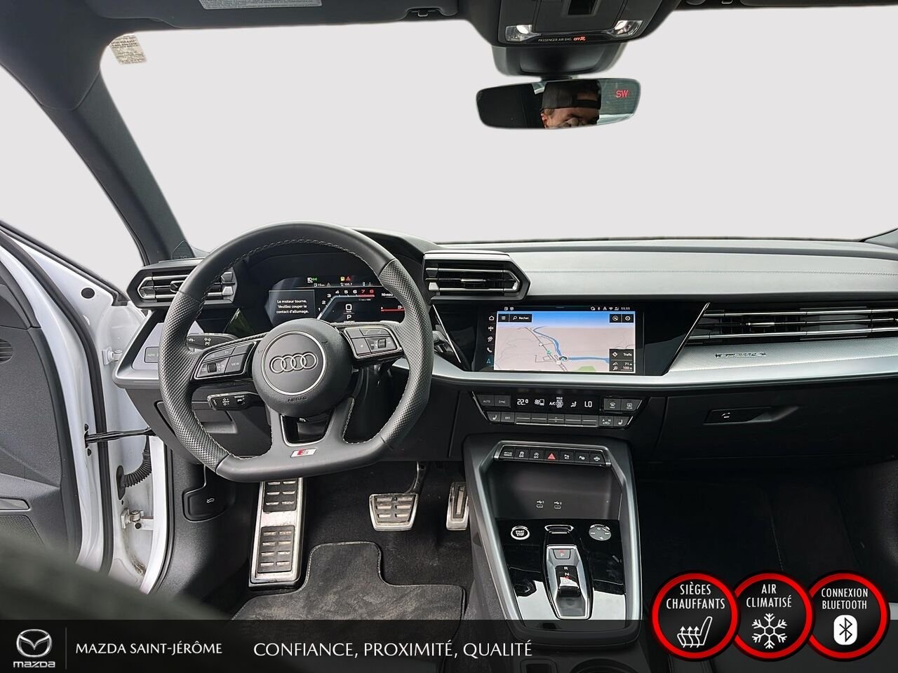Audi A3 berline Technik 40 TFSI quattro | TOIT OUVRANT | MAGS NOIR | 2025 Blanc Saint-Jérôme - photo #22