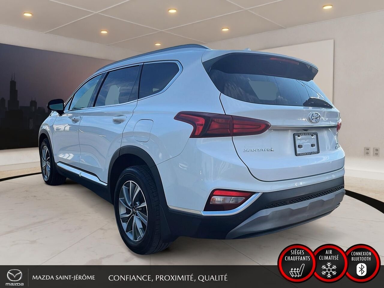 2019 Hyundai Santa Fe 2.4L PREFERRED | AWD | VOLANT CHAUFFANT | RÉG. ADAPTATIF | White Saint-Jérôme - photo #9