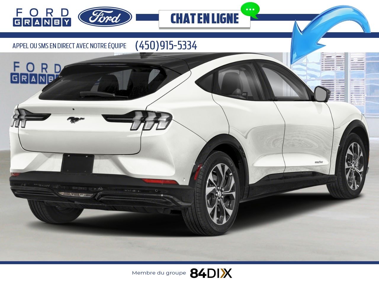 Ford Mustang Mach-E 2025 Blanc astral métallisé trois couches Granby - photo #1