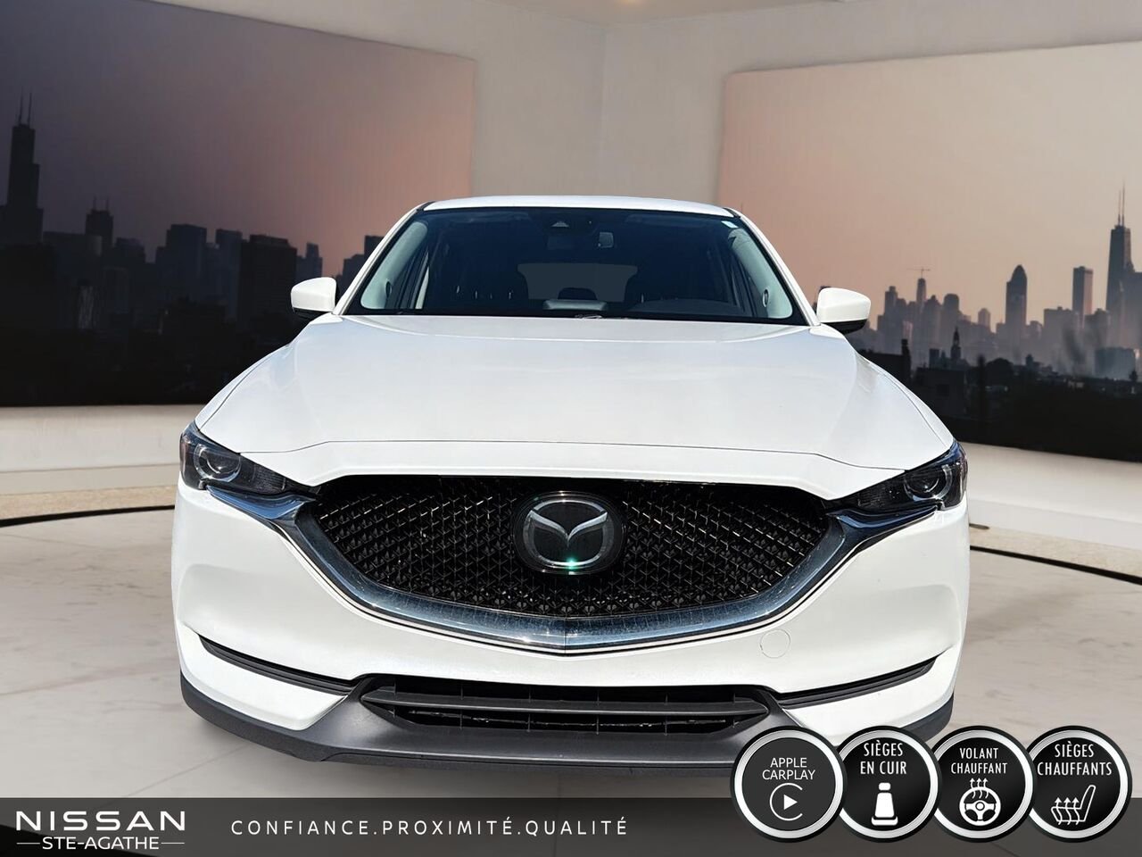 2020 Mazda CX-5 GS | AWD | SIMILICUIR | SIÈGES ET VOLANT CHAUFFANTS White Saint-Jérôme - photo #1