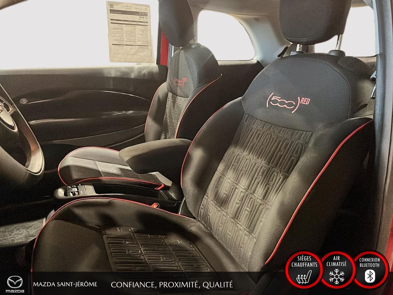 FIAT 500e Édition (RED) | CLEAN CARFAX | 2024 Rouge Saint-Jérôme - photo #17