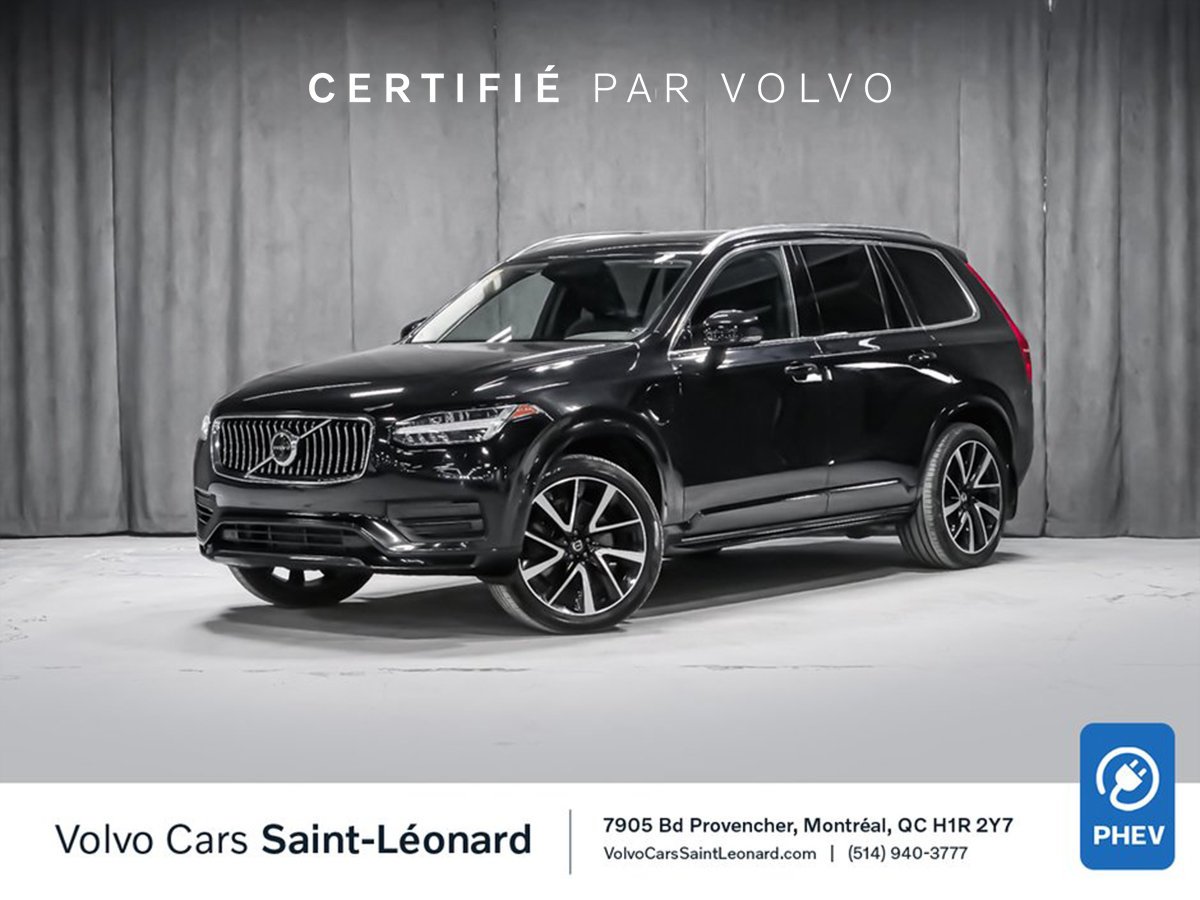 Volvo XC90 Hybrid T8 MOMENTUM PLUS CAMERA 360 ASSIST CONDUITE MAGS 21PO 2020 Noir Montréal - photo #0