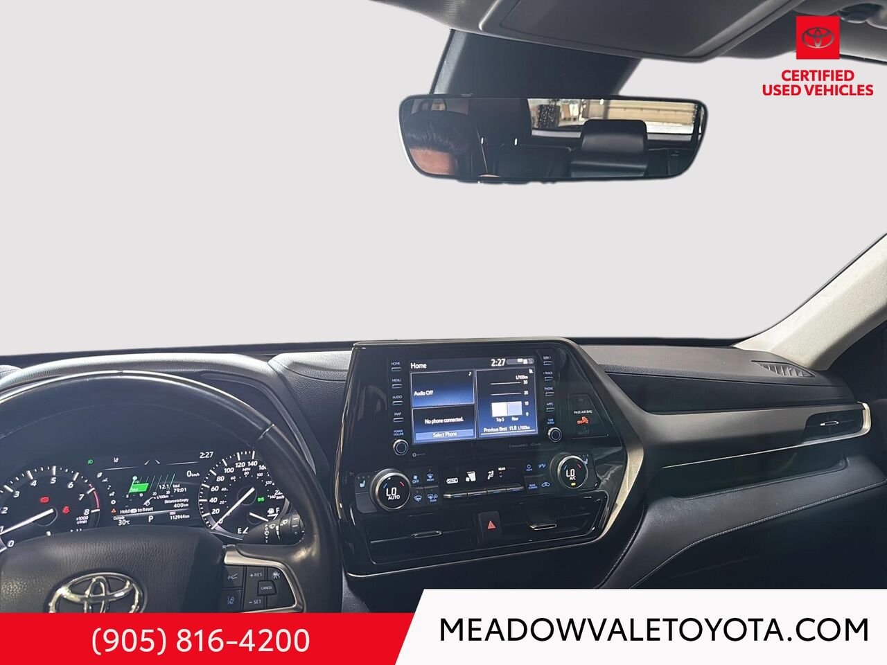 2021 Toyota Highlander One Owner, Clean Car Fax, Power Sunroof, Power Trunk, Power Seat, SofTex Leather Midnight Black Metallic Mississauga - photo #14