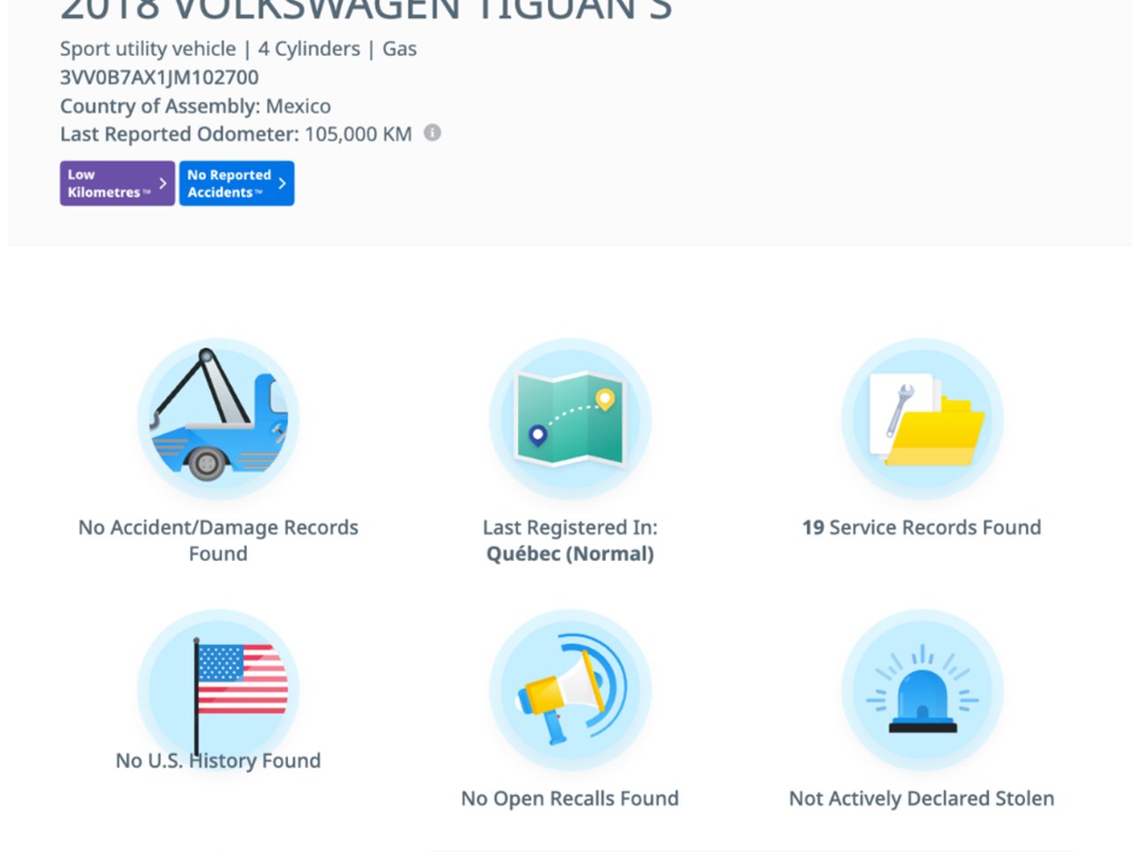 2018 Volkswagen Tiguan White Notre-Dame-des-Prairies - photo #1