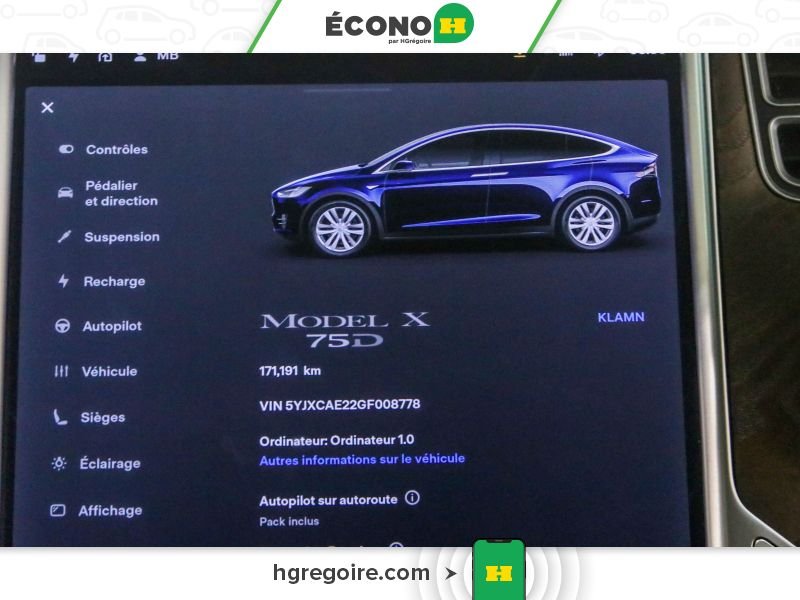 Tesla Model X 2016 Bleu Saint-Eustache - photo #18