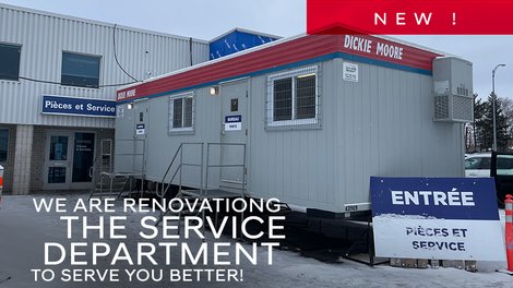 We are renovating our service department