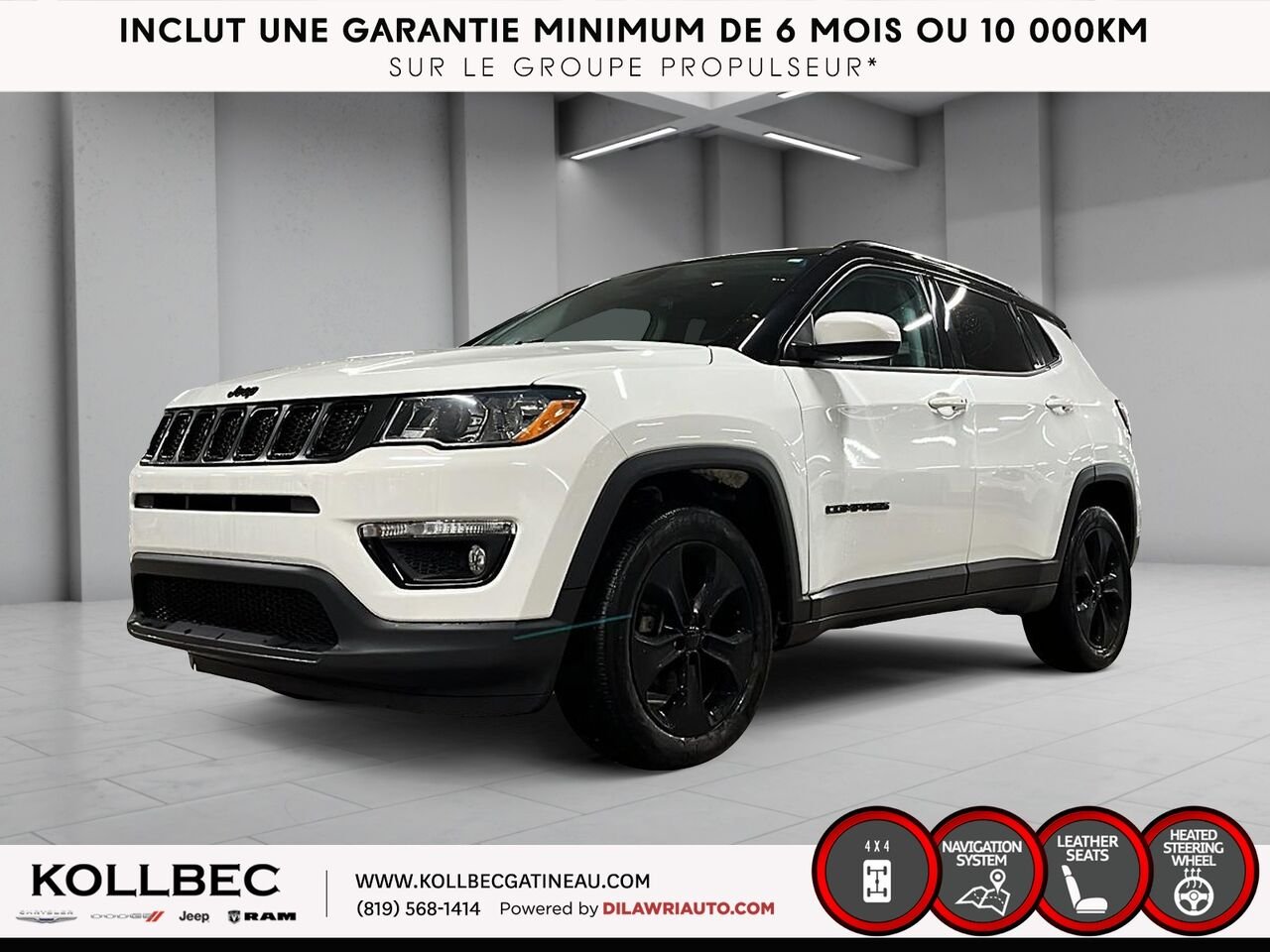 Jeep Compass NORTH AWD 2020 Blanc Ottawa & Gatineau - photo #0