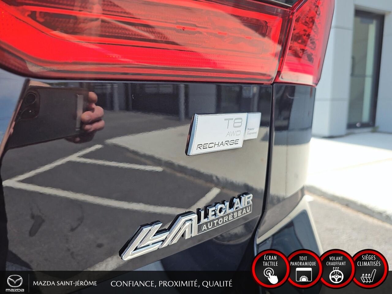 Volvo XC60 Recharge T8 R-Design hybride rechargeable | POLESTAR | TOIT PANORAMIQUE | AWD | CUIR | 2022 Noir Saint-Jérôme - photo #8