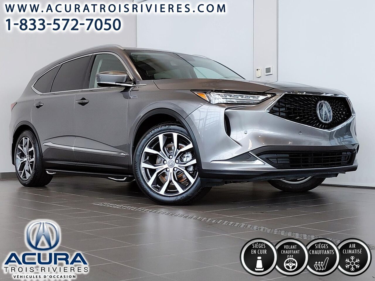 Gray 2022 Acura MDX SUV / Crossover All-Wheel Drive Automatic