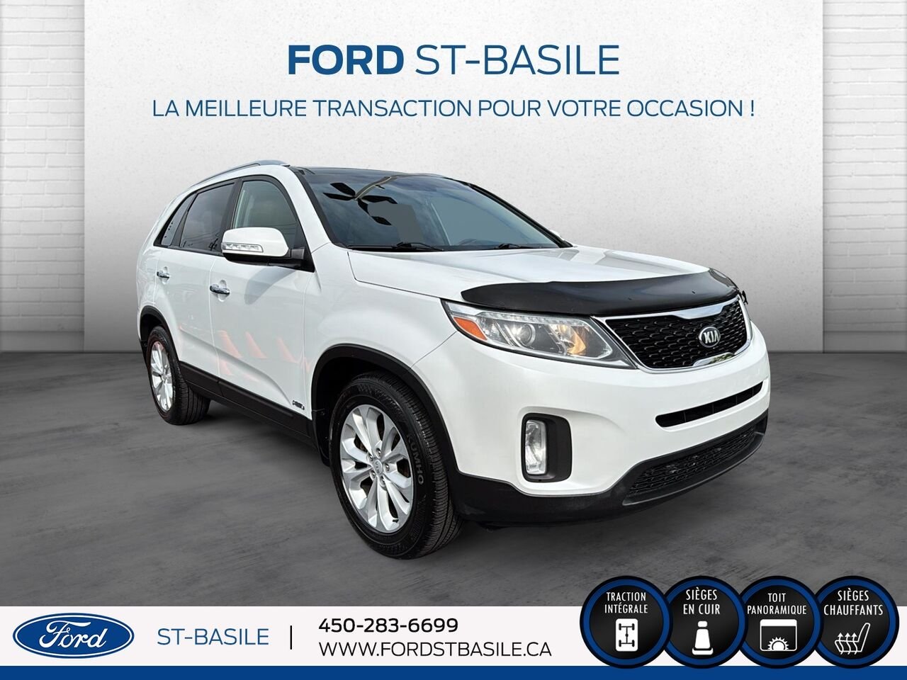 KIA SORENTO 2014 Blanc Saint-Basile-le-Grand - photo #10