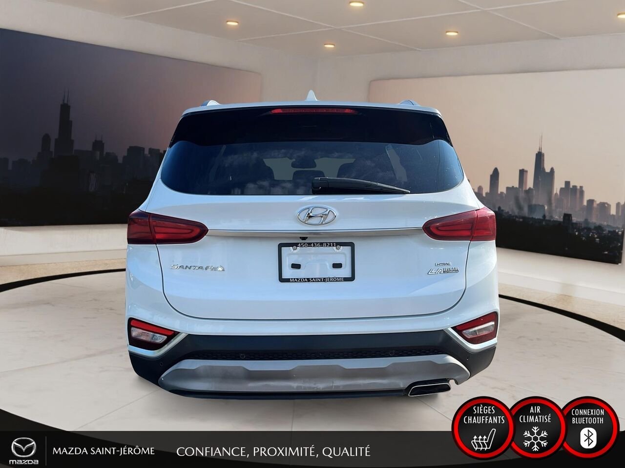 2019 Hyundai Santa Fe 2.4L PREFERRED | AWD | VOLANT CHAUFFANT | RÉG. ADAPTATIF | White Saint-Jérôme - photo #6