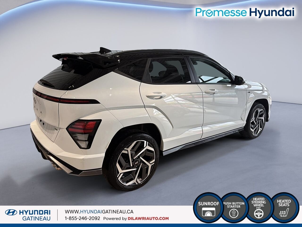 2024 Hyundai Kona 1.6T N Line ***awd , cuir, toit ouvrant, *** White Ottawa & Gatineau - photo #4