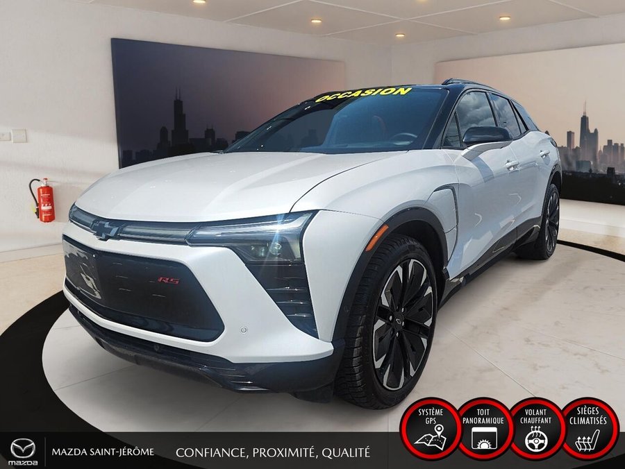 Chevrolet Blazer EV RS | AWD | TOIT PANORAMIQUE | 85 kWh | SIÈGES VENTILÉS 2025 Blanc