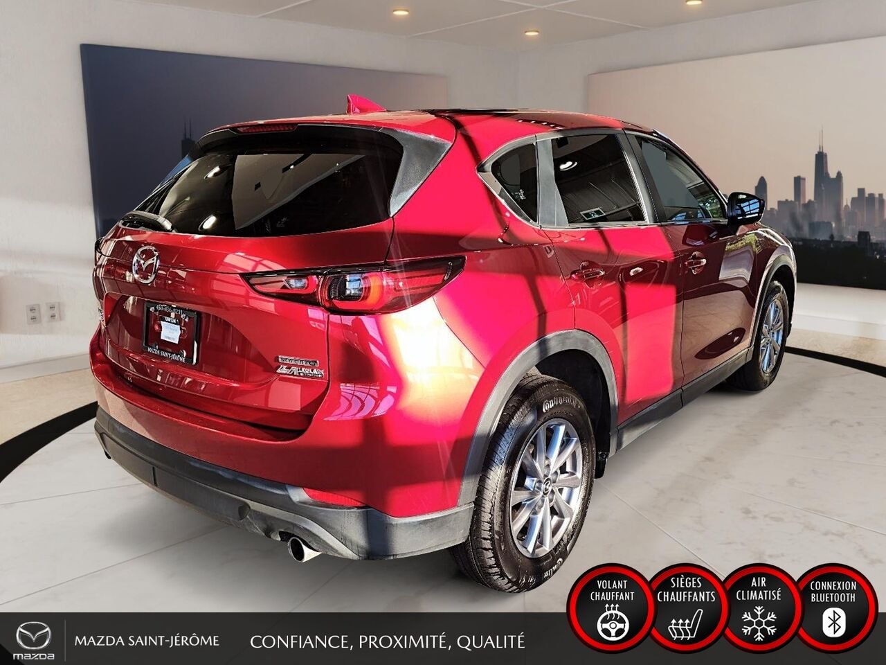 2024 Mazda CX-5 GS | AWD | SIMILICUIR | HAYON ÉLECTRIQUE | VOLANT CHAUFFANT Red Saint-Jérôme - photo #5