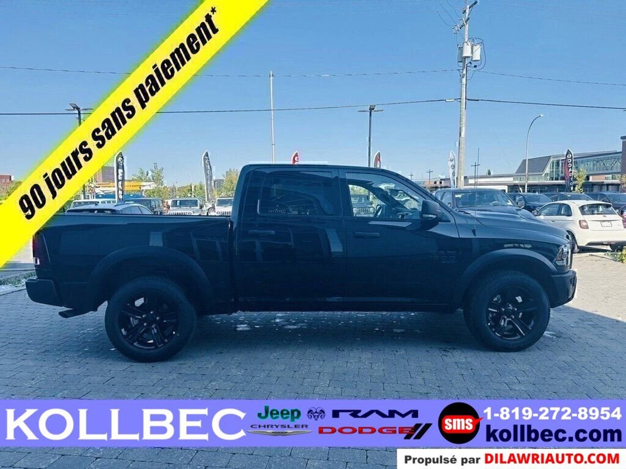 Ram 1500 Classic Warlock cabine d'équipe 4x4 2024 Couche nacrée cristal noir étincelant Ottawa & Gatineau - photo #2