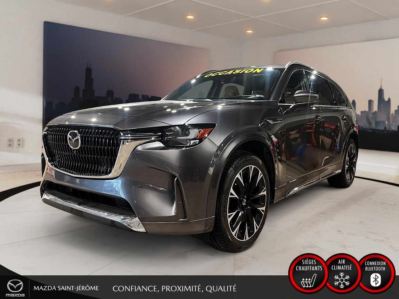 2024 Mazda CX-90 hybride léger Signature | TOIT PANORAMIQUE | AWD | CUIR NAPPA | SIEGES CAPITAINES Grey Saint-Jérôme - photo #0