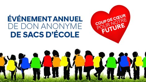 Événement annuel de don anonyme de sacs d&rsquo;école