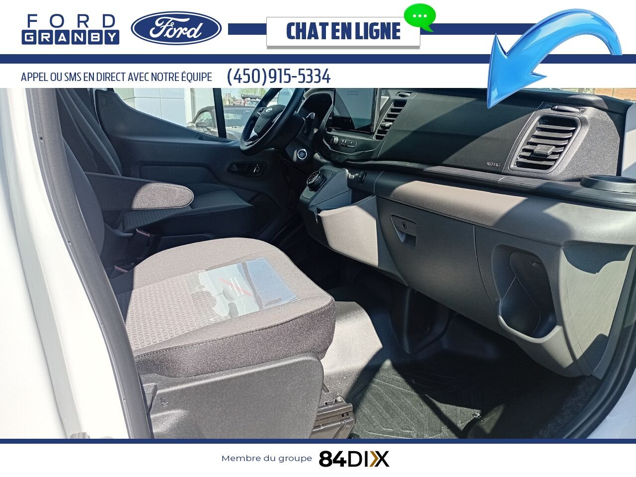 Ford E-TRANSIT FOURGONNETTE UTILITAIRE 2024 Blanc Granby - photo #19