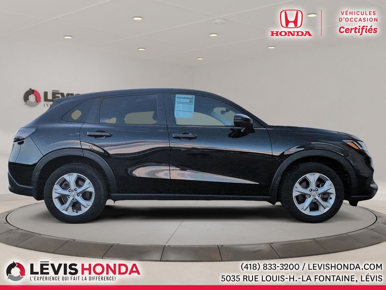 Honda HR-V LX AWD LX Traction Intégrale CVT 2023 Noir Lévis - photo #6
