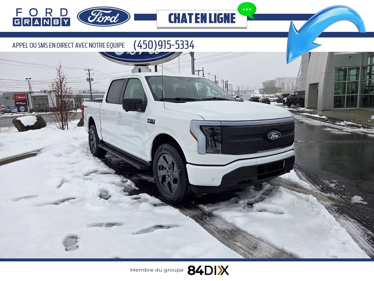 2024 Ford F-150 Lightning White Granby - photo #0
