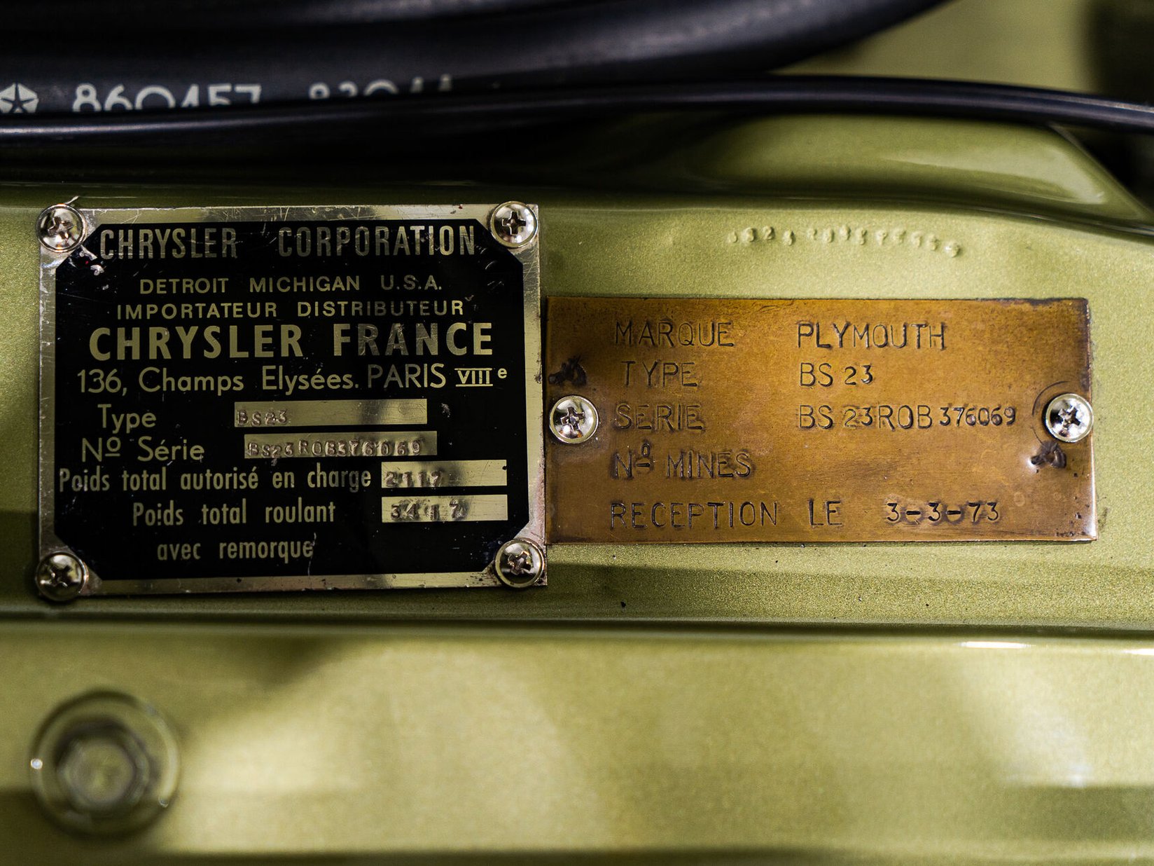 Plymouth HEMI Cuda 1 de 3 Exemplaires Utilisés par la Division Course de Chrysler France **PRIX EN USD** 1970 Vert Montréal - photo #57