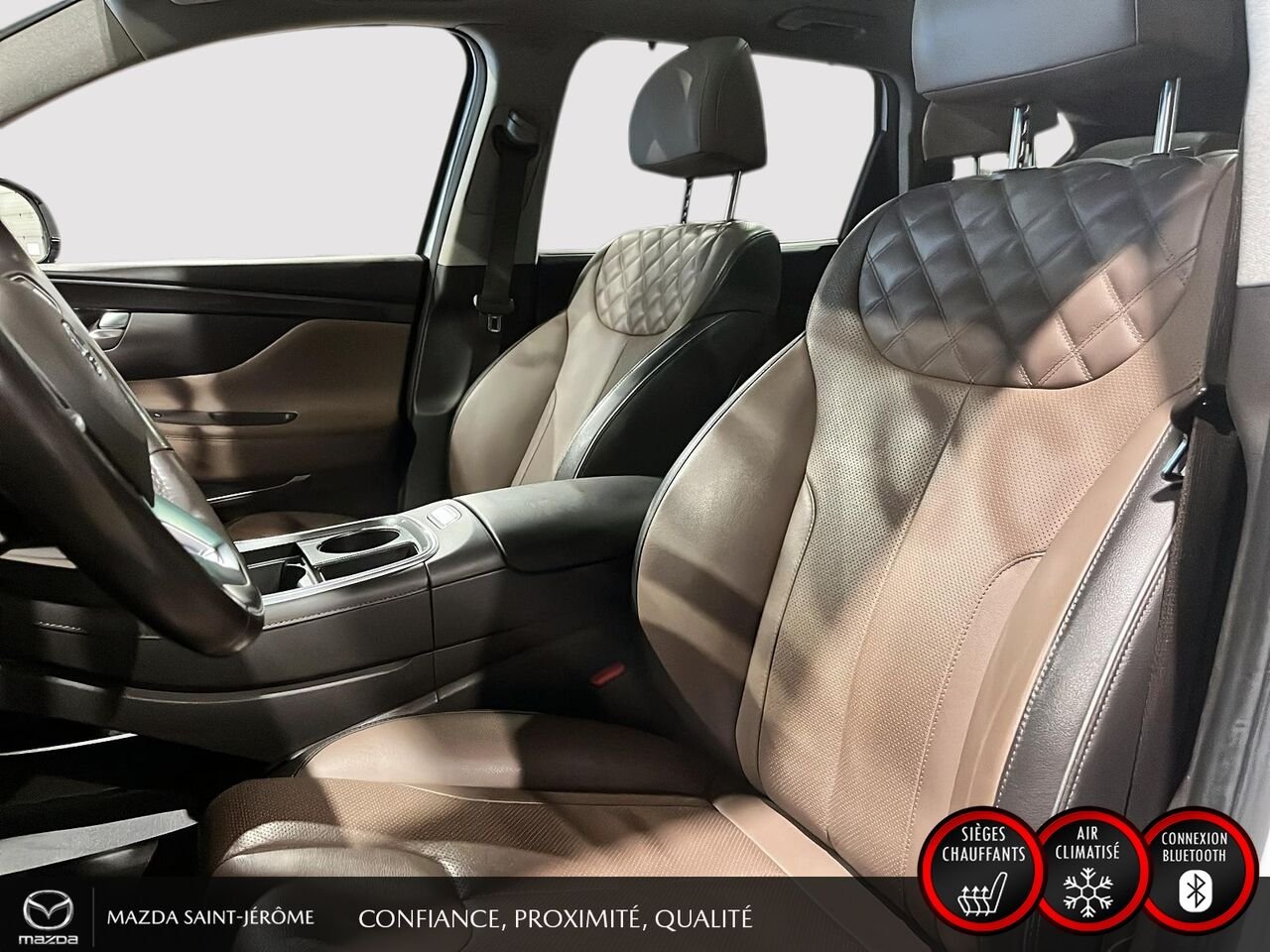 2022 Hyundai Santa Fe Hybrid Preferred Trend hybride | TOIT PANORAMIQUE | CUIR | AWD White Saint-Jérôme - photo #17