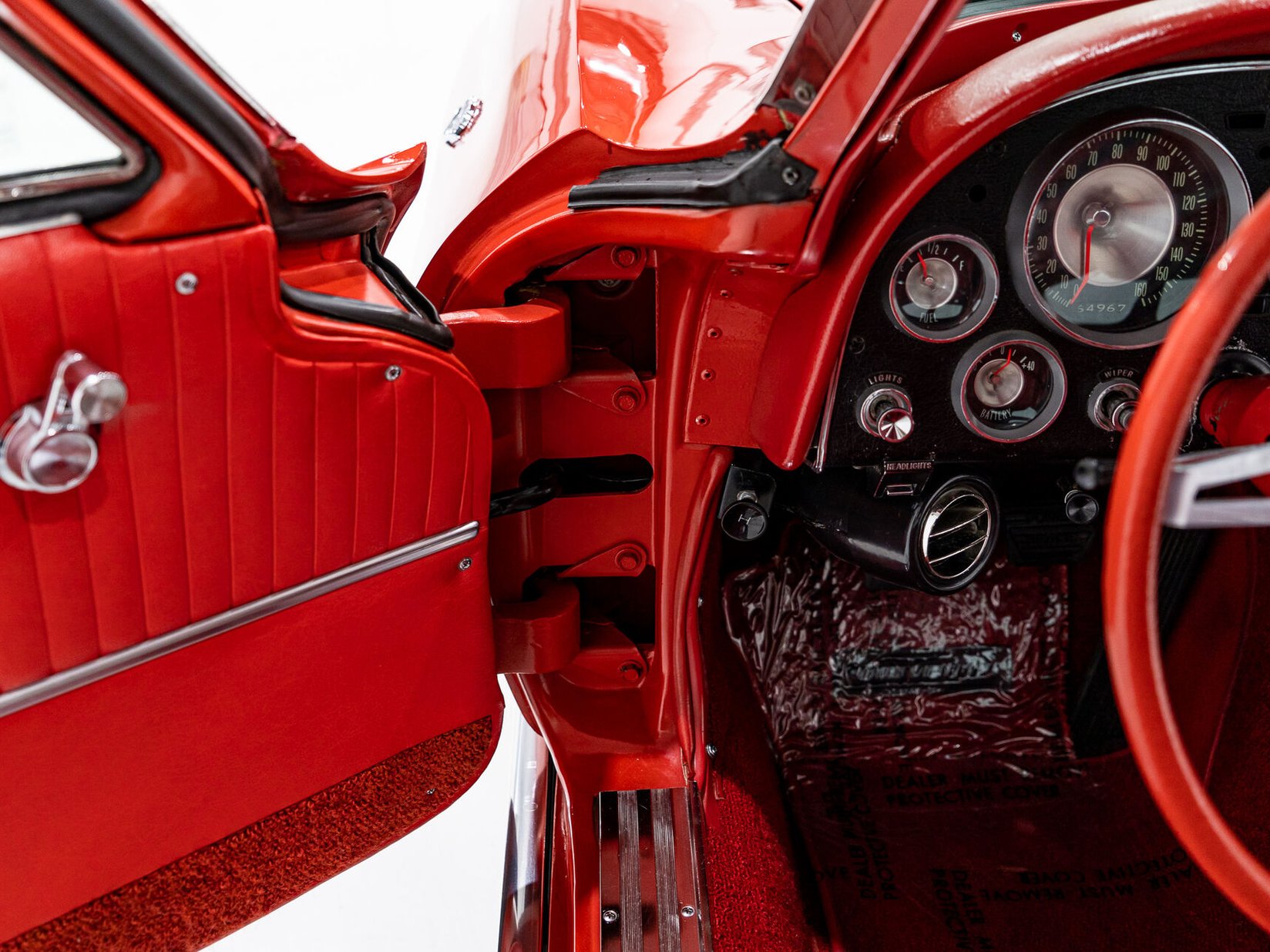 Chevrolet Corvette Split window matching# 327 Factory A/C | PRICE IN USD 1963 Rouge Montréal - photo #71