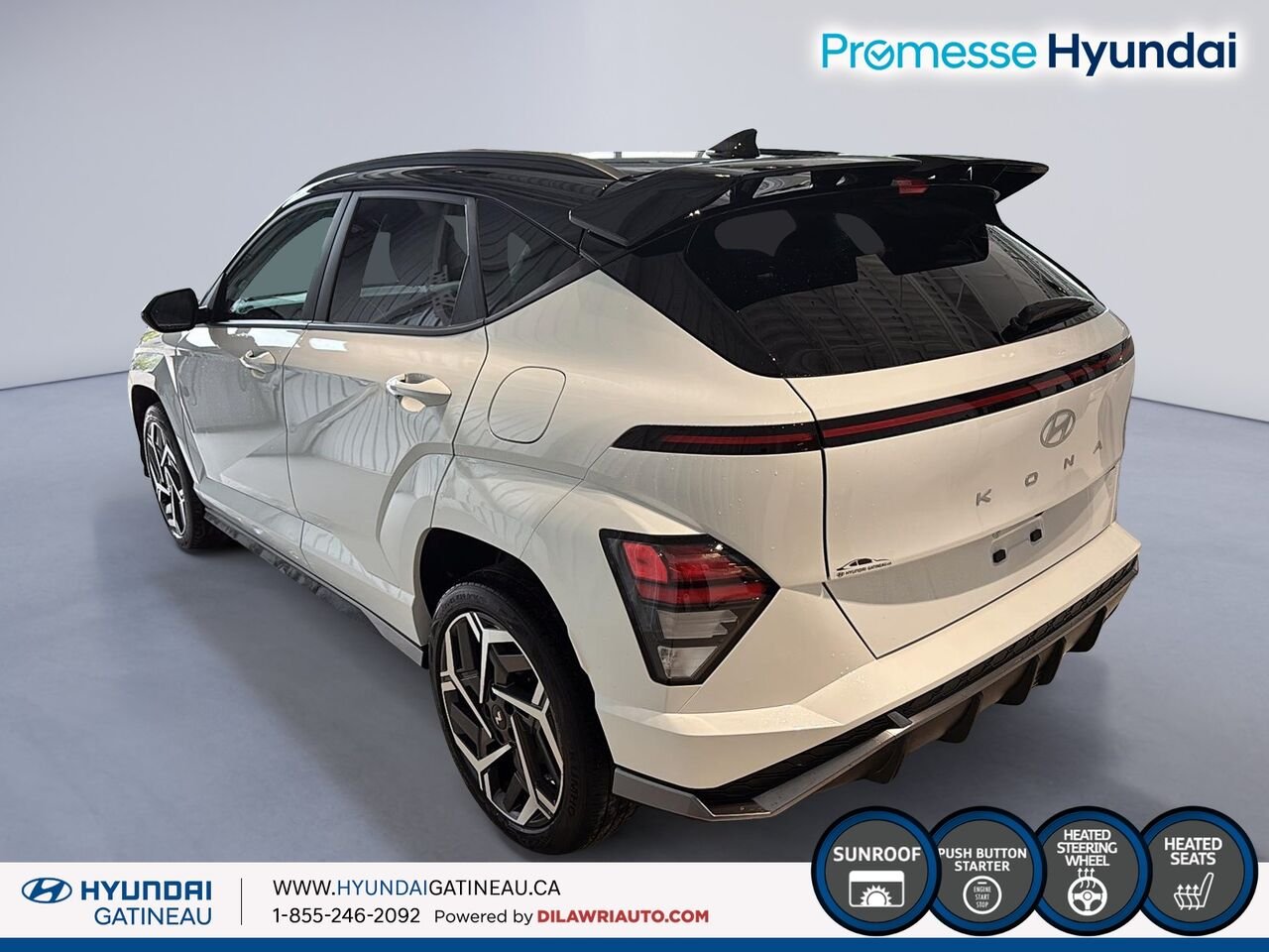 2024 Hyundai Kona 1.6T N Line ***awd , cuir, toit ouvrant, *** White Ottawa & Gatineau - photo #3