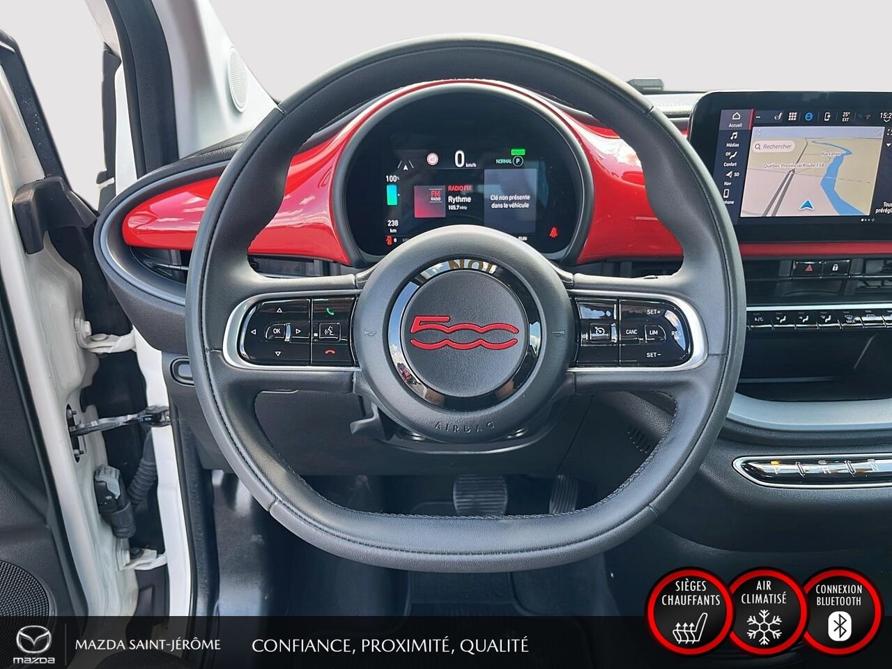 FIAT 500e Édition (RED) | CLEAN CARFAX | 2024 Blanc Saint-Jérôme - photo #13