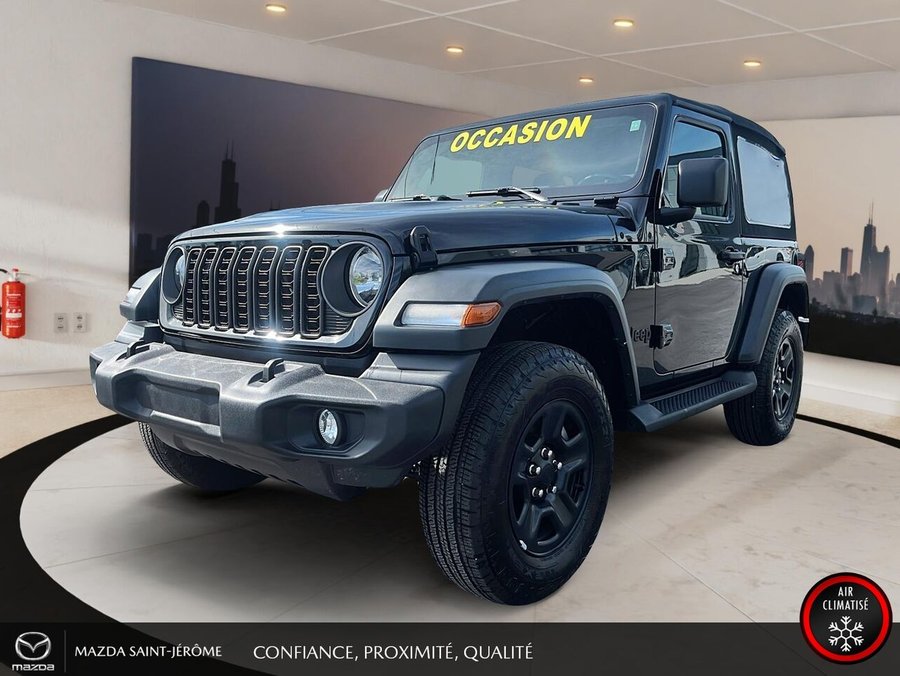 Jeep Wrangler Sport 2 PORTES | TOIT SOUPLE | 4x4 | AUTOMATIQUE | V6 2024 Noir