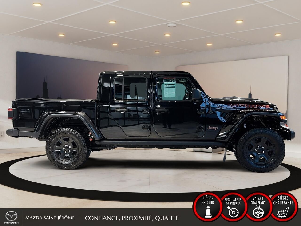 2021 Jeep Gladiator MOJAVE | DEUX TOITS | CUIR | PNEUS TOUT-TERRAIN LT285 | 4X4 Black Saint-Jérôme - photo #4