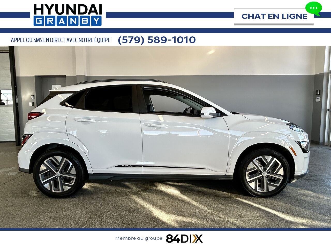 Hyundai Kona électrique 2023 Blanc Granby - photo #7