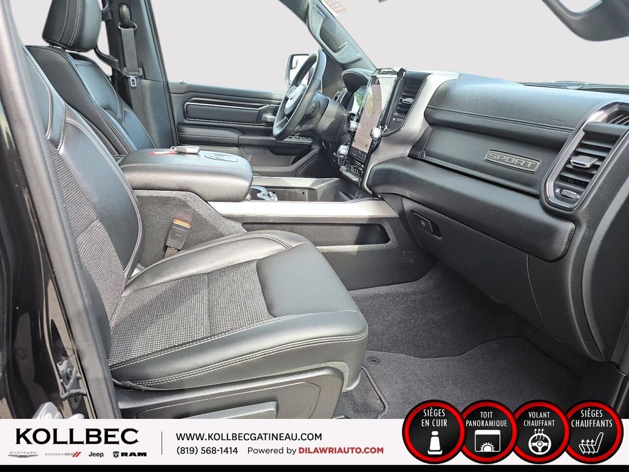 RAM 1500 SPORT Sport Crewcab 4x4 2025 Noir Ottawa & Gatineau - photo #20