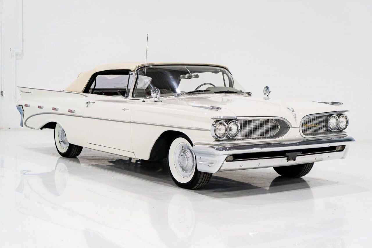 Pontiac PARISIENNE **PRIX EN USD** Fully restored with 261cu.in. and GM built sheet 1959 Blanc Montréal - photo #50