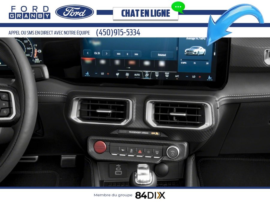 Ford Mustang GT haut niveau décapotable 2024 Noir ombre